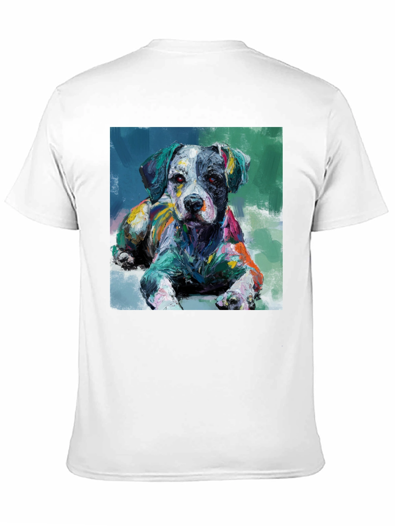 Black Dog Painting Black T-Shirt view 11