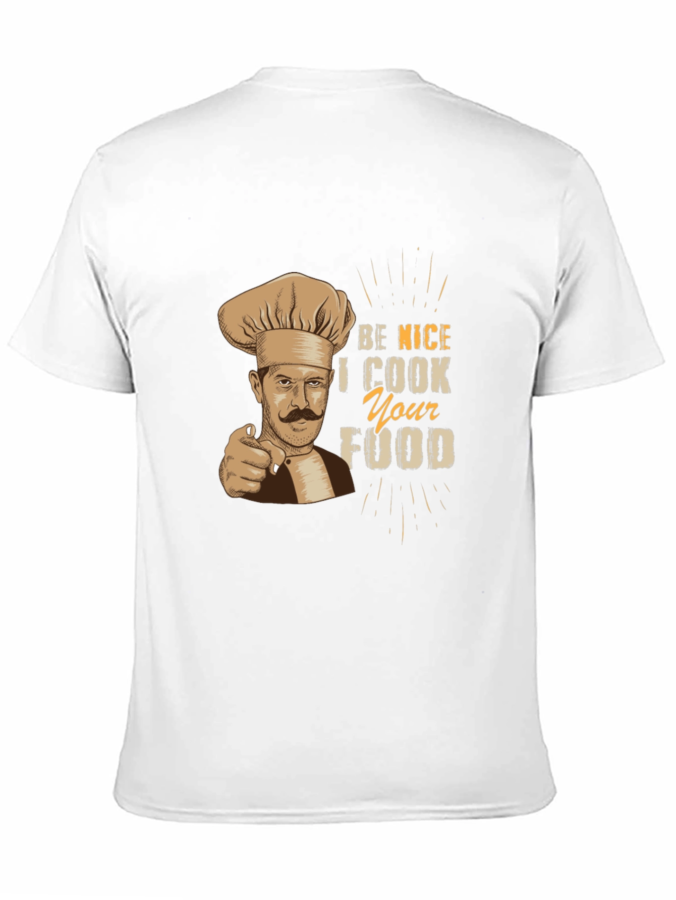 Black Be Nice I Cook Your Food Graphic Tee view 11