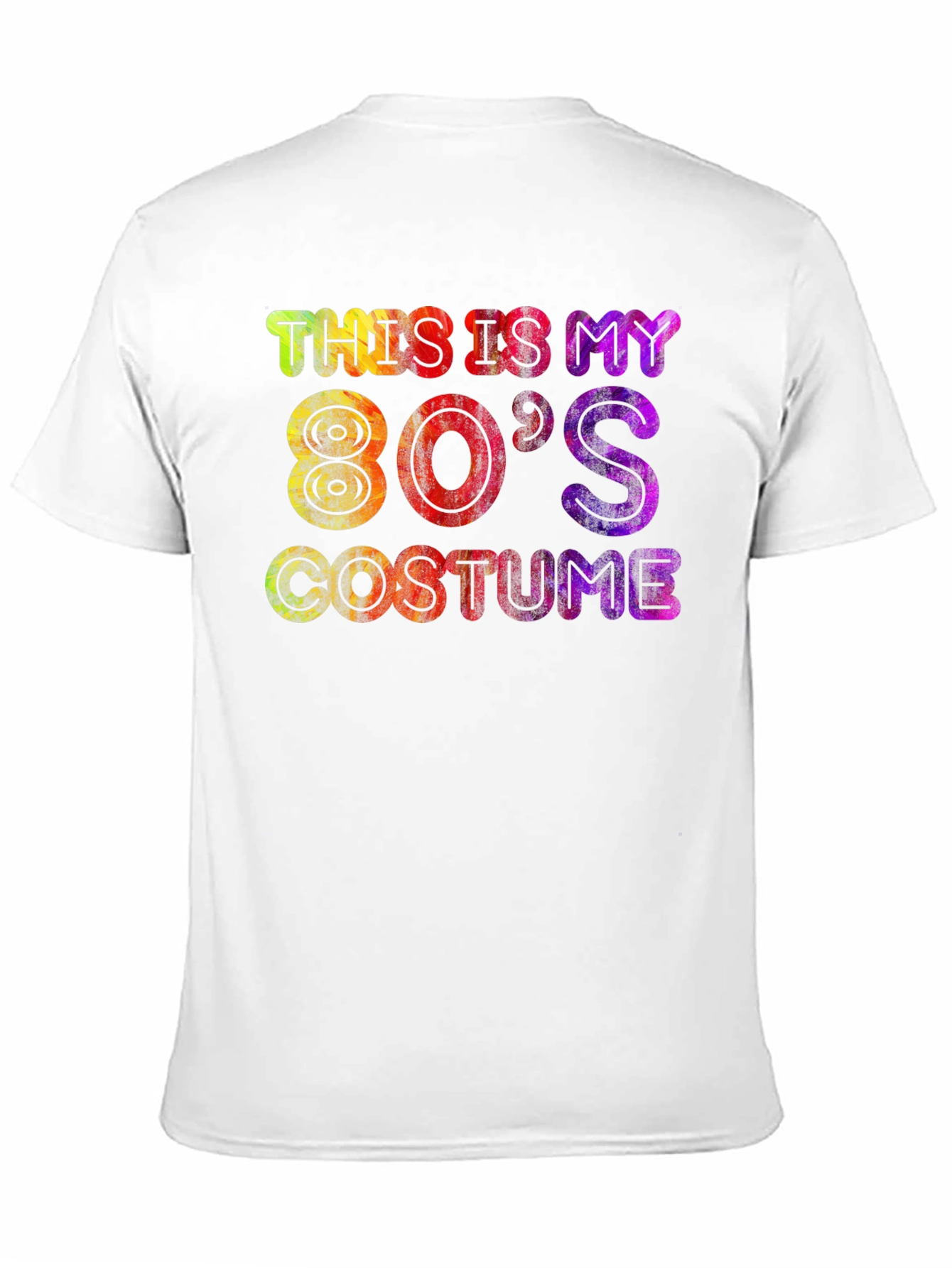 Black 80's Costume T-Shirt - Retro Party Tee view 11