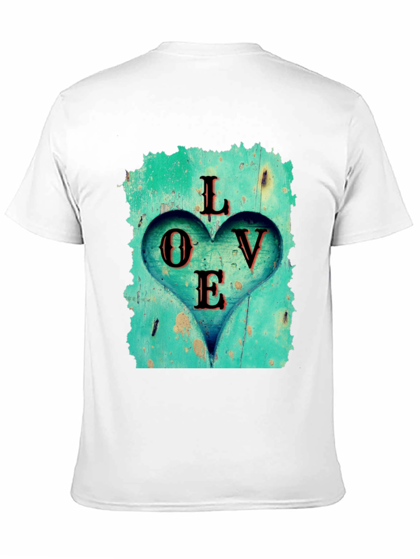 Black Love Heart Graphic Tee - Black Casual T-Shirt view 11