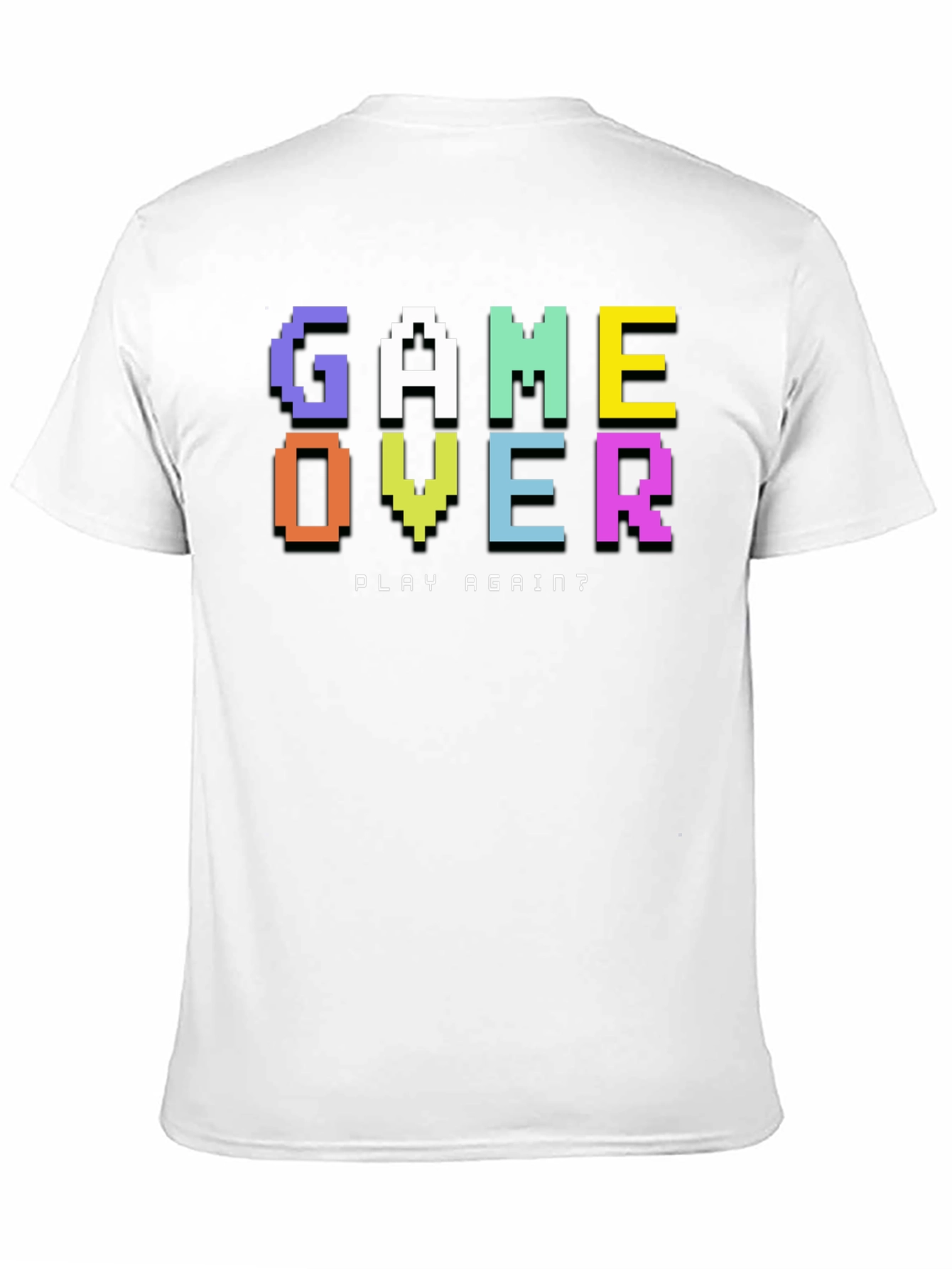 Black Game Over T-Shirt - Pixel Style Retro Gamer Tee view 11
