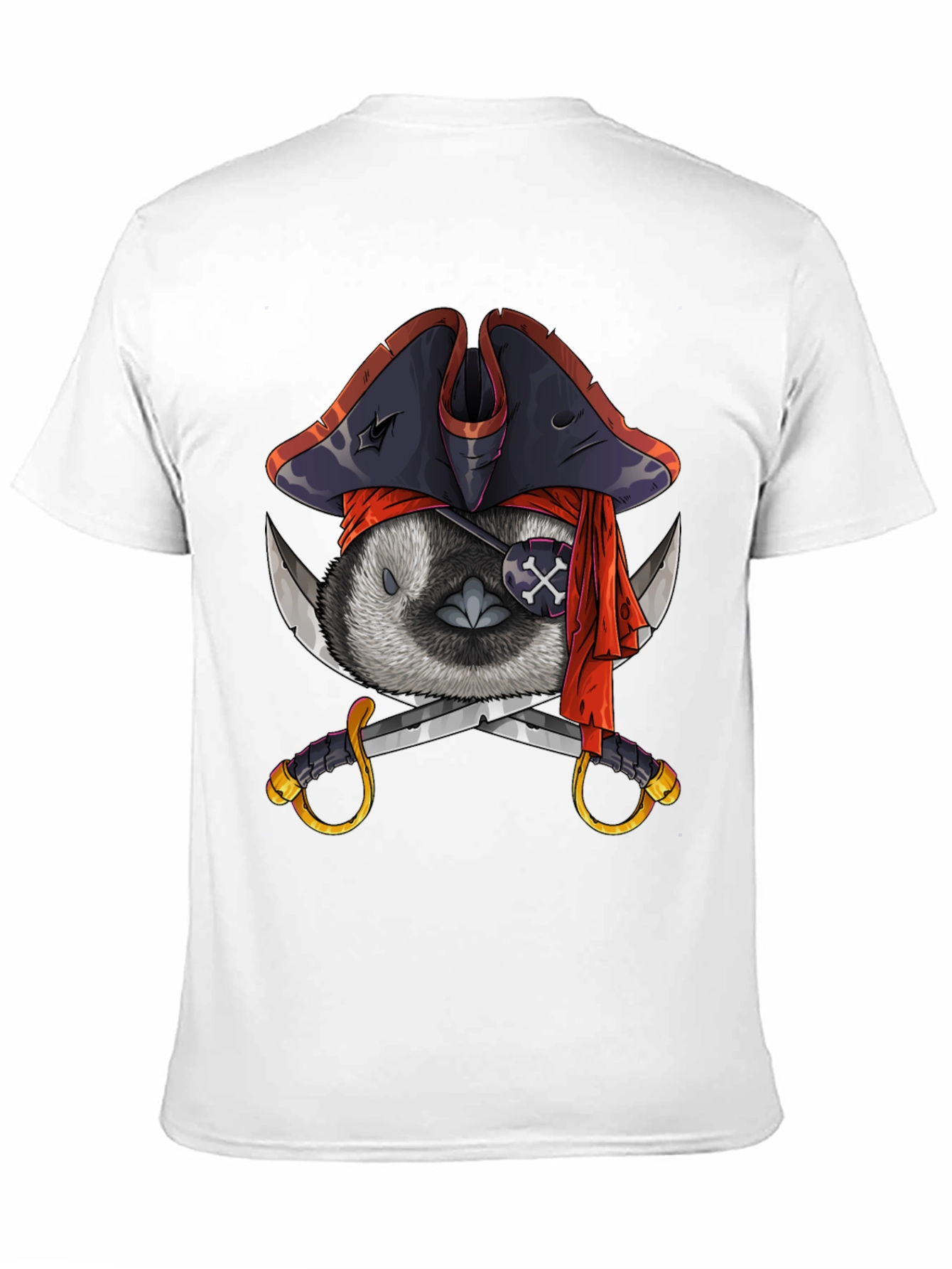 Black Pirate Raccoon Graphic T-Shirt view 11