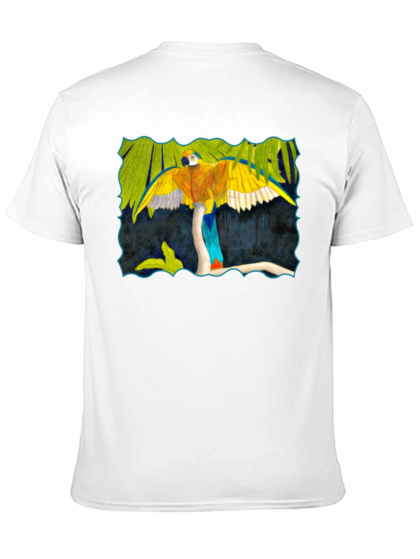 Black Parrot Graphic Black T-Shirt view 11