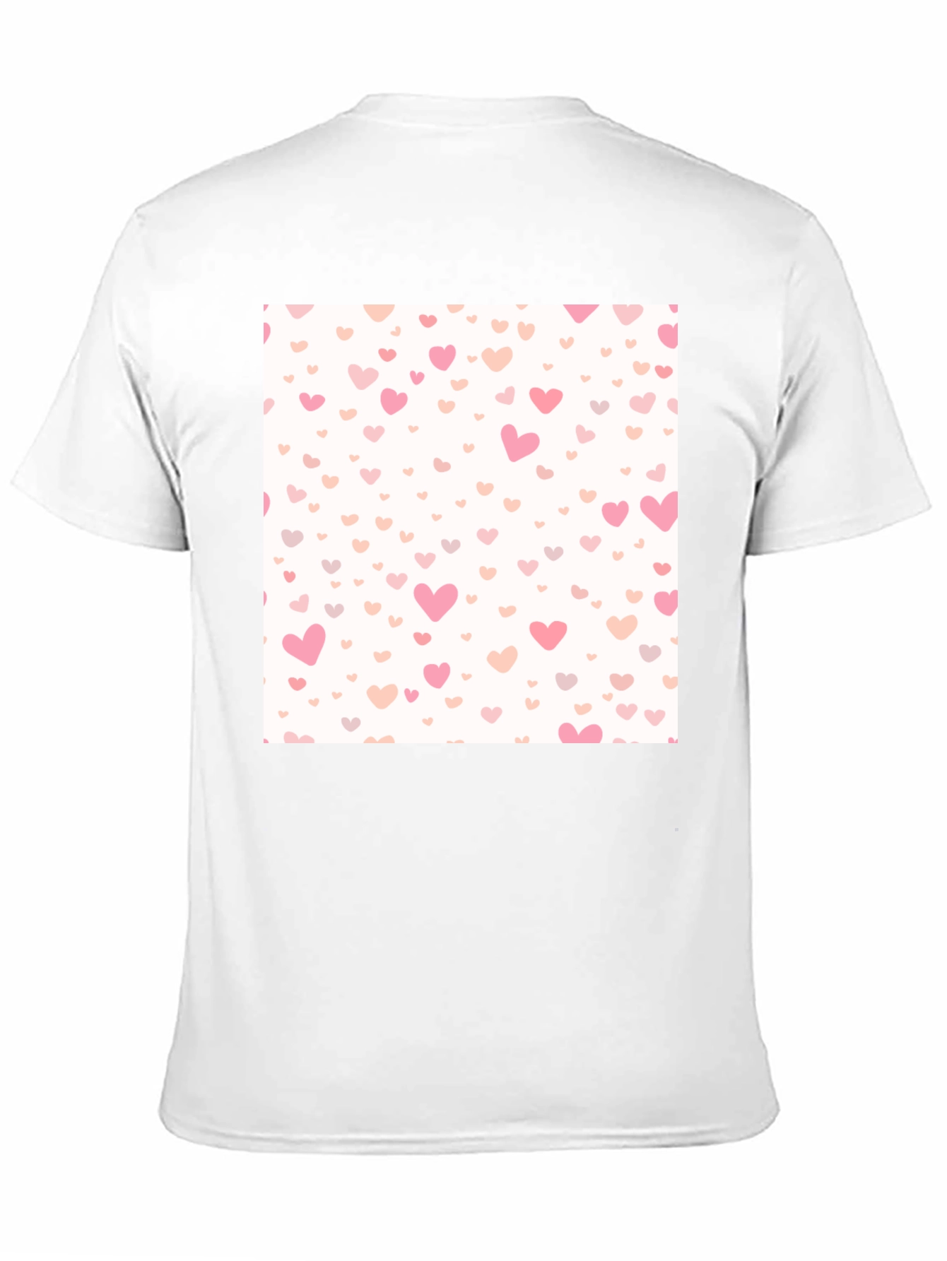 Black Heart Pattern Tee - Black Valentine's Day Shirt view 11