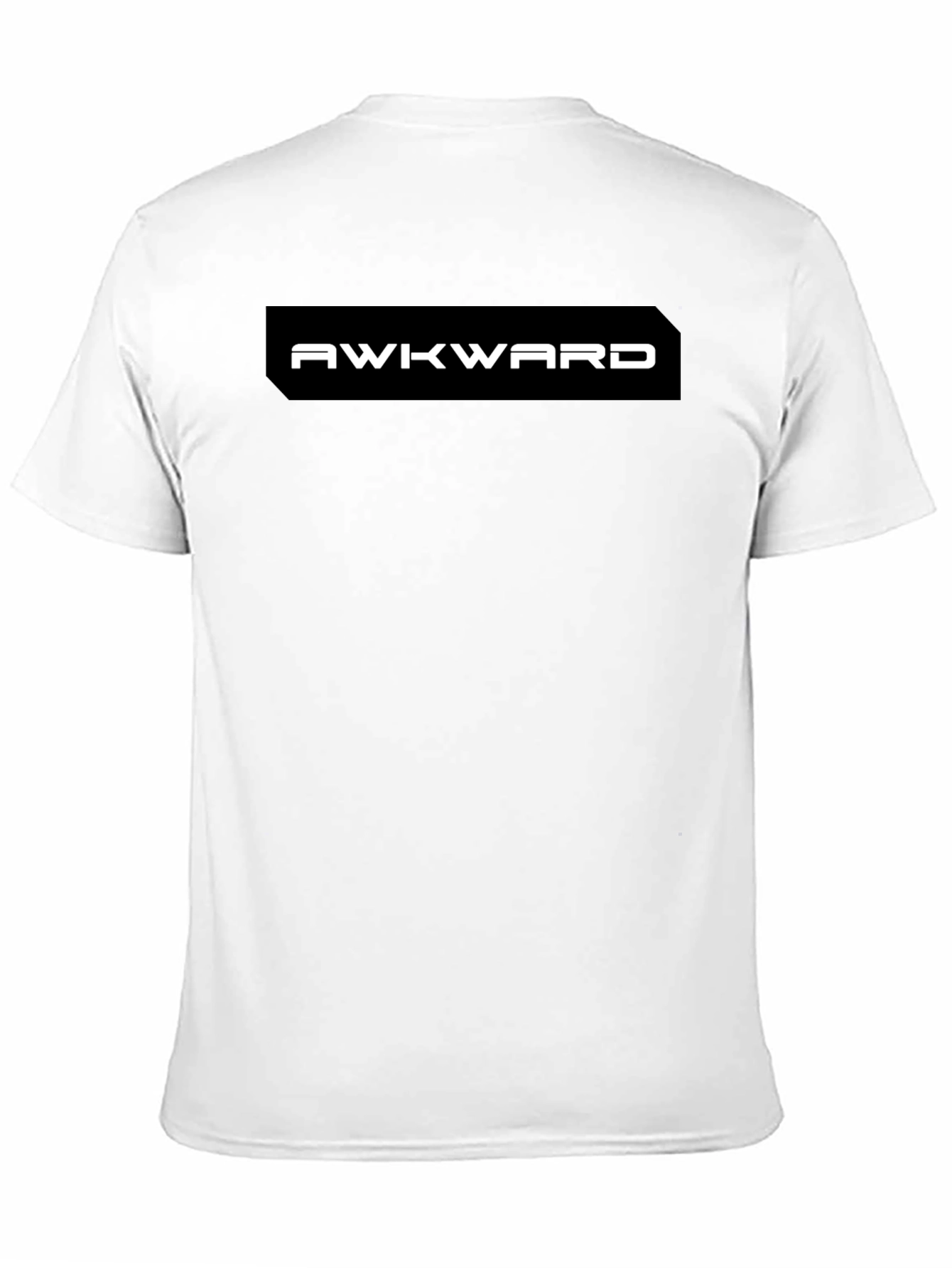 Black Awkward Graphic Tee - Black Casual T-Shirt view 11