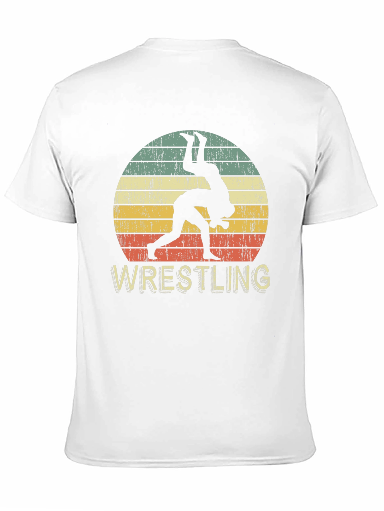Black Vintage Wrestling Sunset T-Shirt view 11