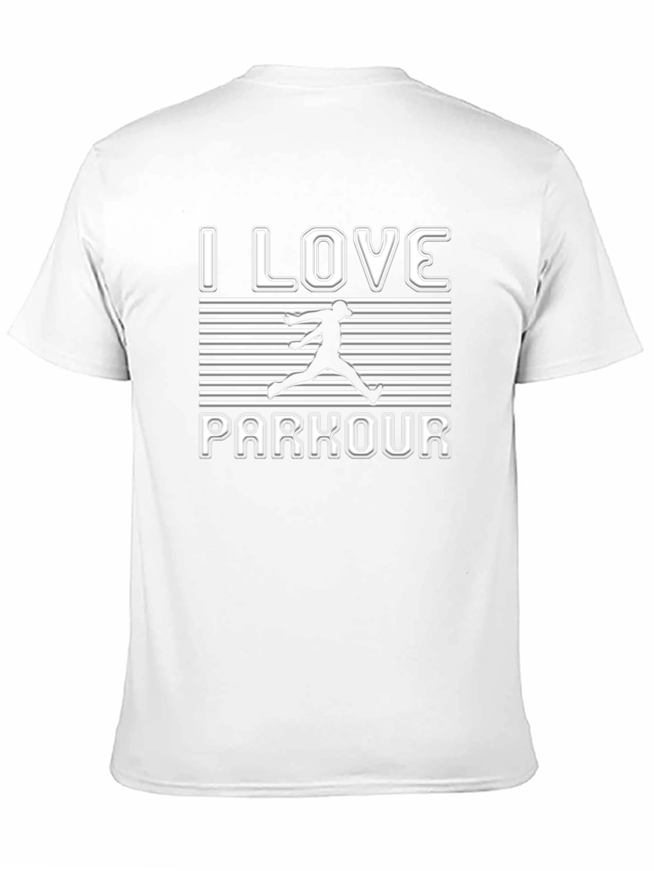 Black I Love Parkour Black T-Shirt - Athletic Streetwear view 11