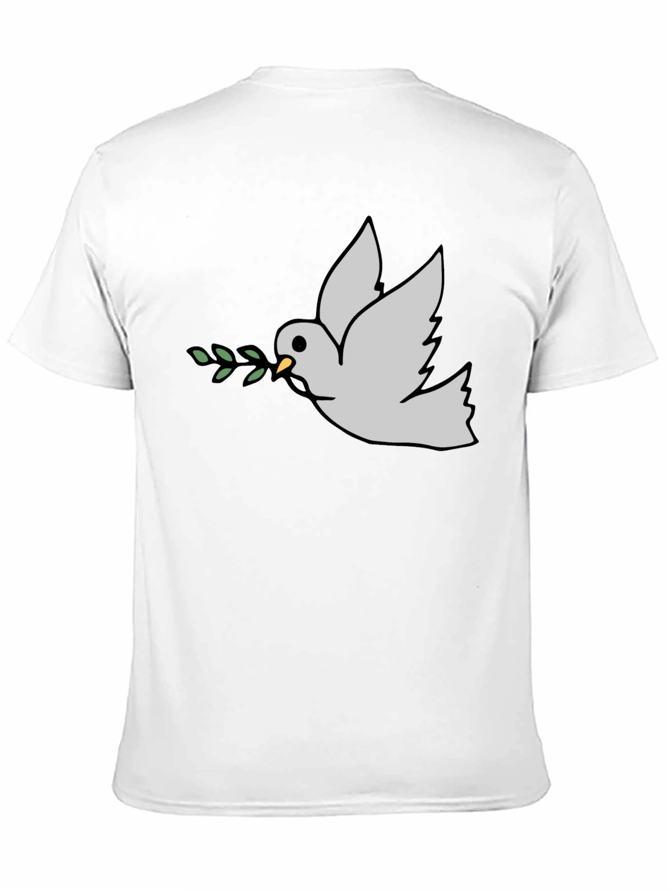 Black Peace Dove Graphic Tee - Black Casual T-Shirt view 11