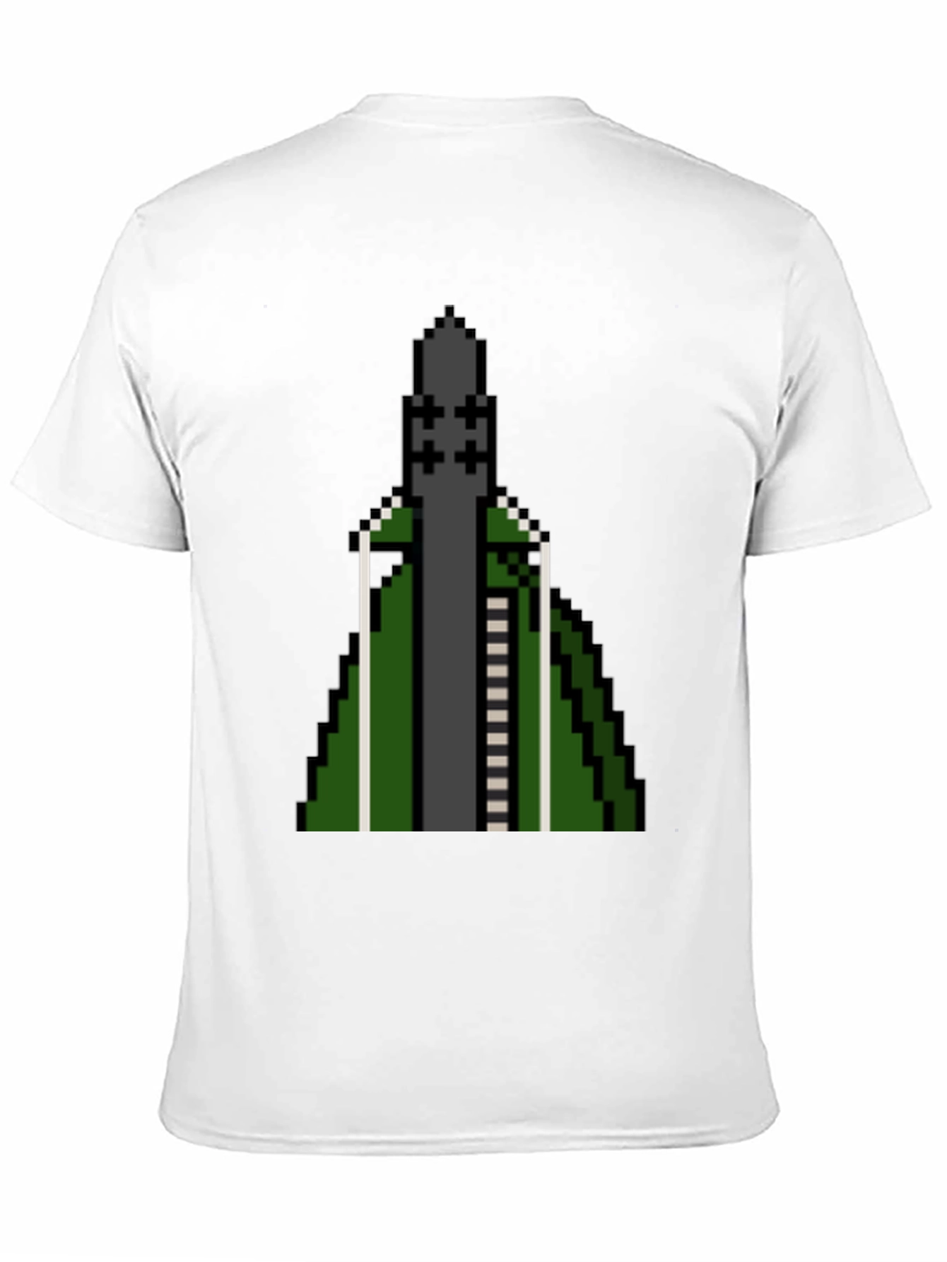 Black Pixelated Rocket T-Shirt - Retro Gaming Style view 11