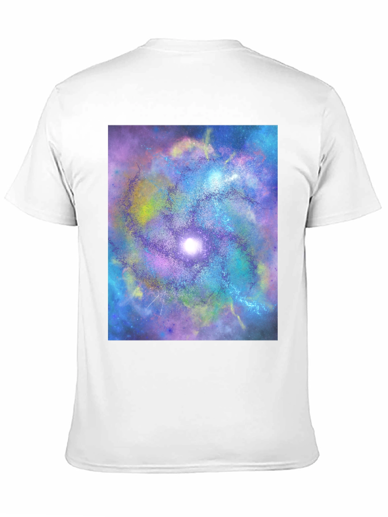 Black Galaxy Swirl Graphic Tee - Black Cotton Comfort view 11
