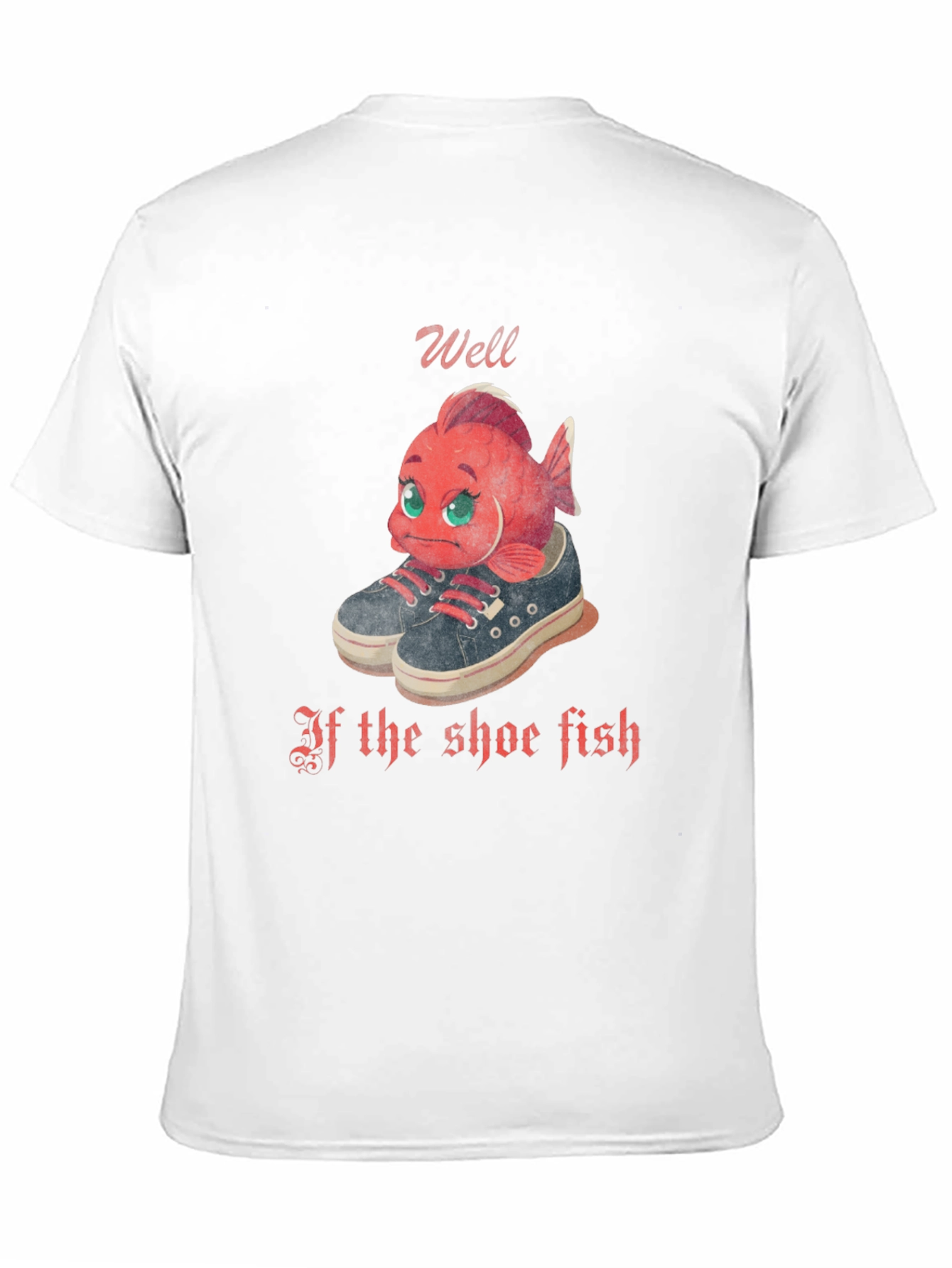 Black Shoe Fish T-Shirt - Novelty Graphic Tee view 11