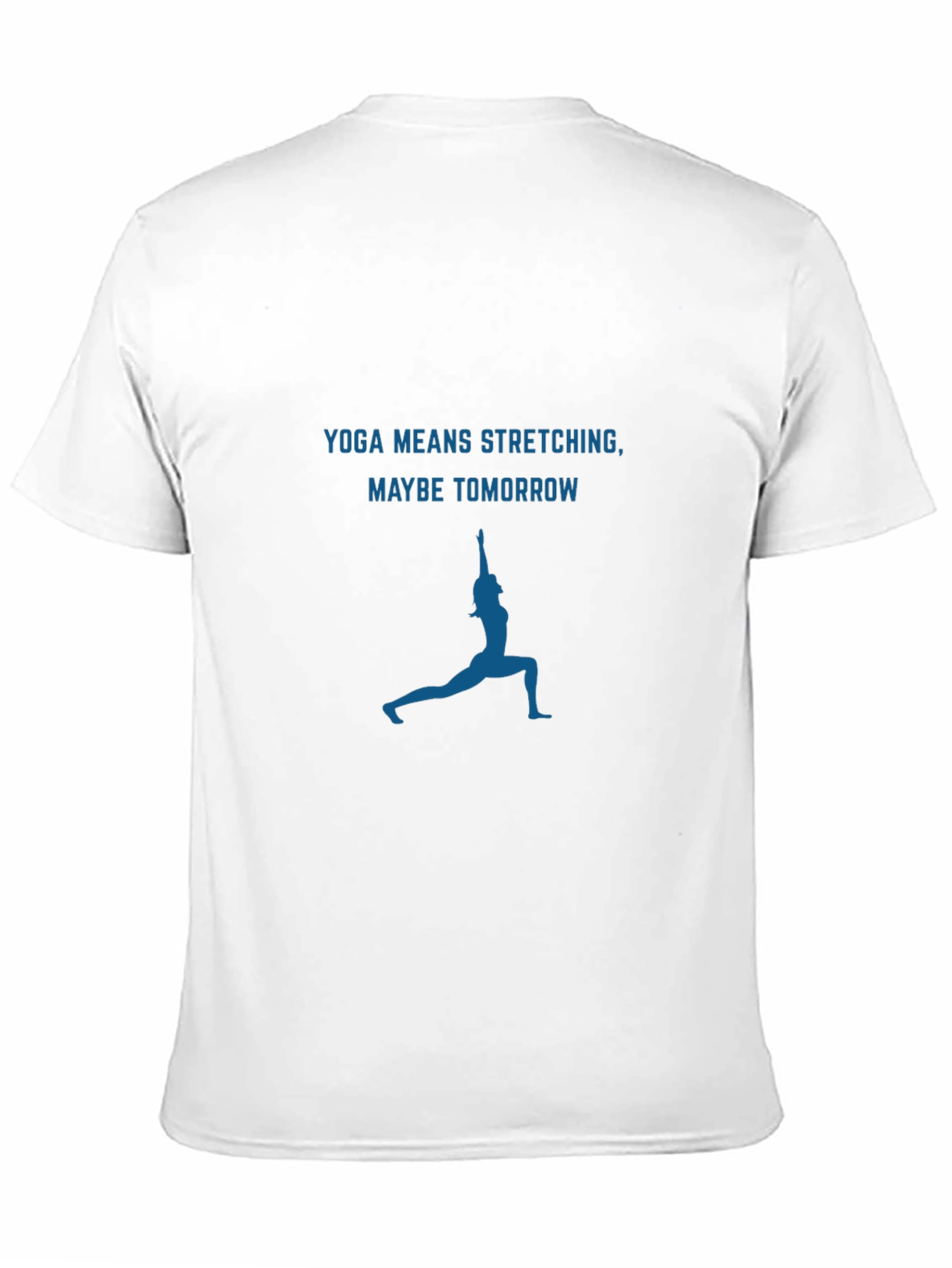 Black Yoga Means Stretching T-Shirt Funny Gym Tee view 11