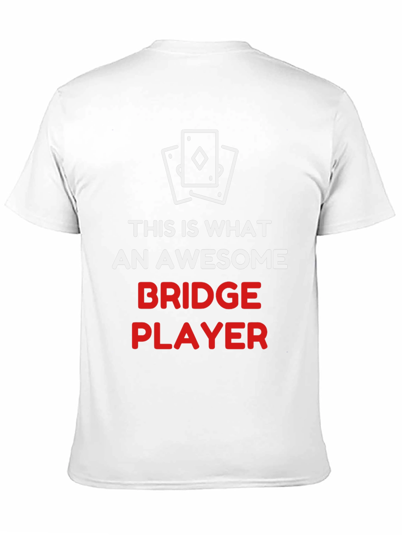 Black Awesome Bridge Player T-Shirt view 11