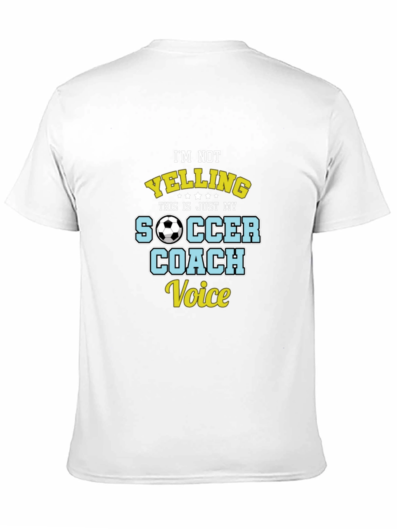 Black Soccer Coach T-Shirt - I'm Not Yelling view 11