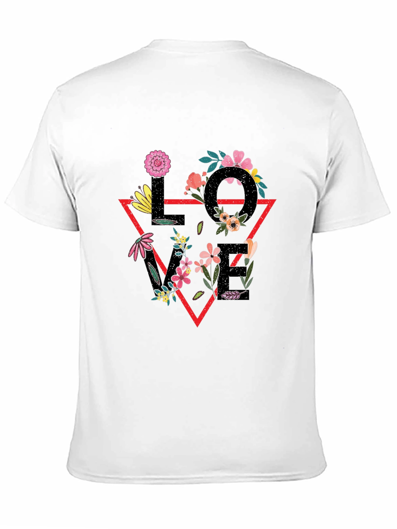Black Floral LOVE Graphic Tee - Trendy Black T-Shirt view 11
