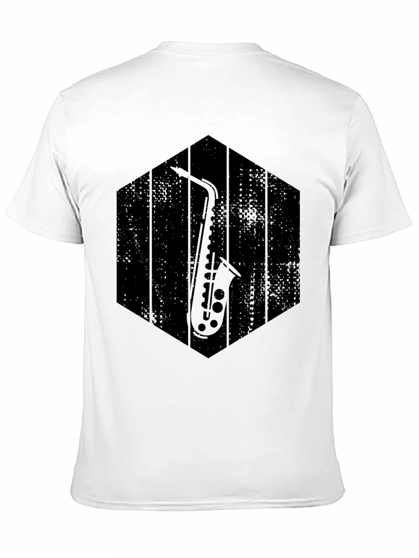 Black Saxophone Graphic Tee - Musician Style Shirt view 11