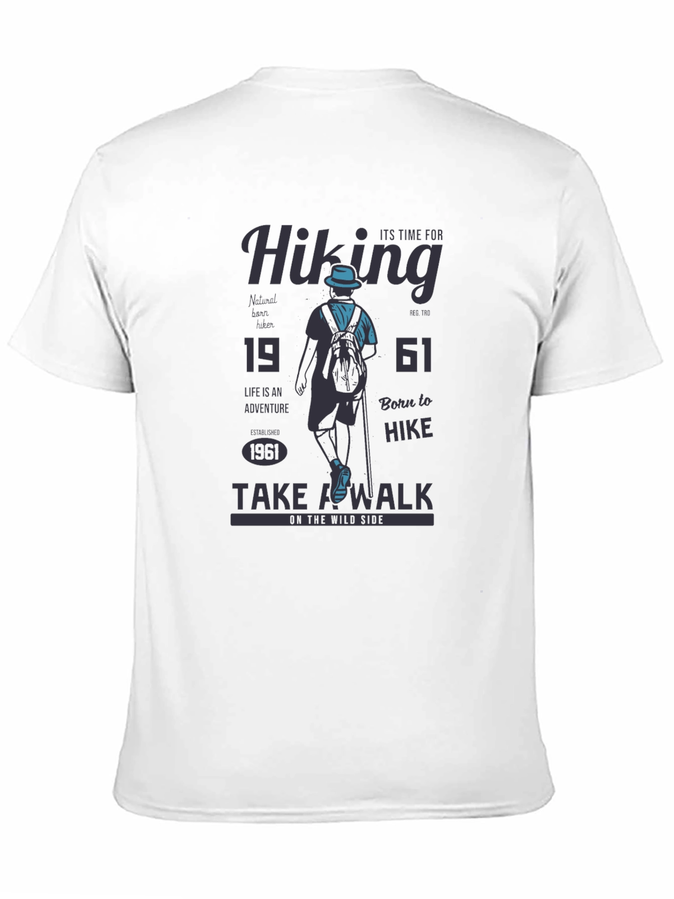 Black Hiking Adventure T-Shirt - Born to Hike view 11