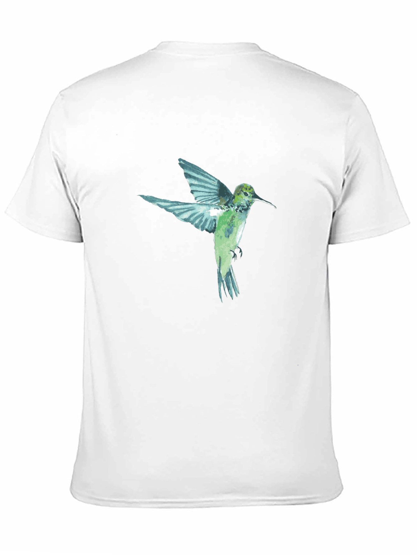 Black Hummingbird Graphic Print Black T-Shirt view 11