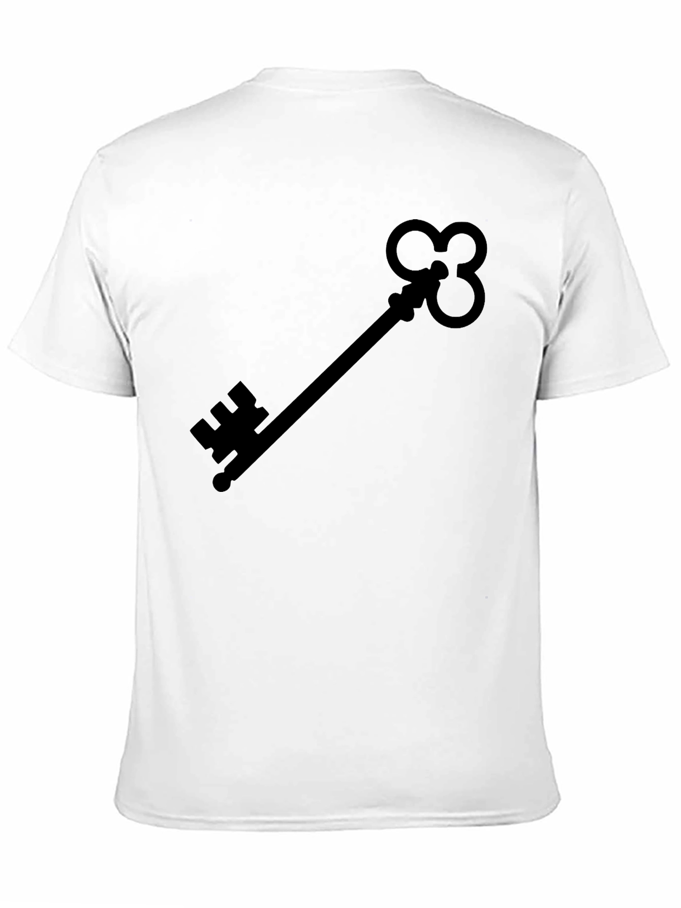 Black Skeleton Key Graphic Tee - Black Cotton Shirt view 11