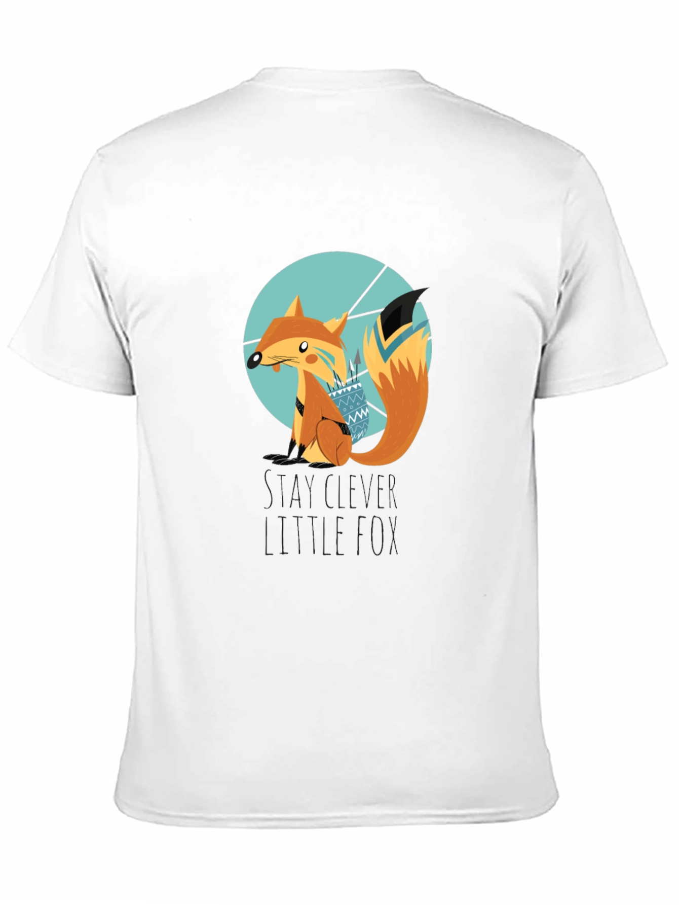 Black Stay Clever Little Fox Graphic T-Shirt view 11