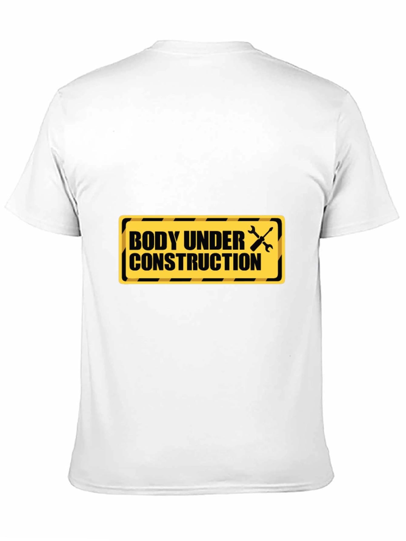 Black Body Under Construction T-Shirt - Gym & Fitness Apparel view 11