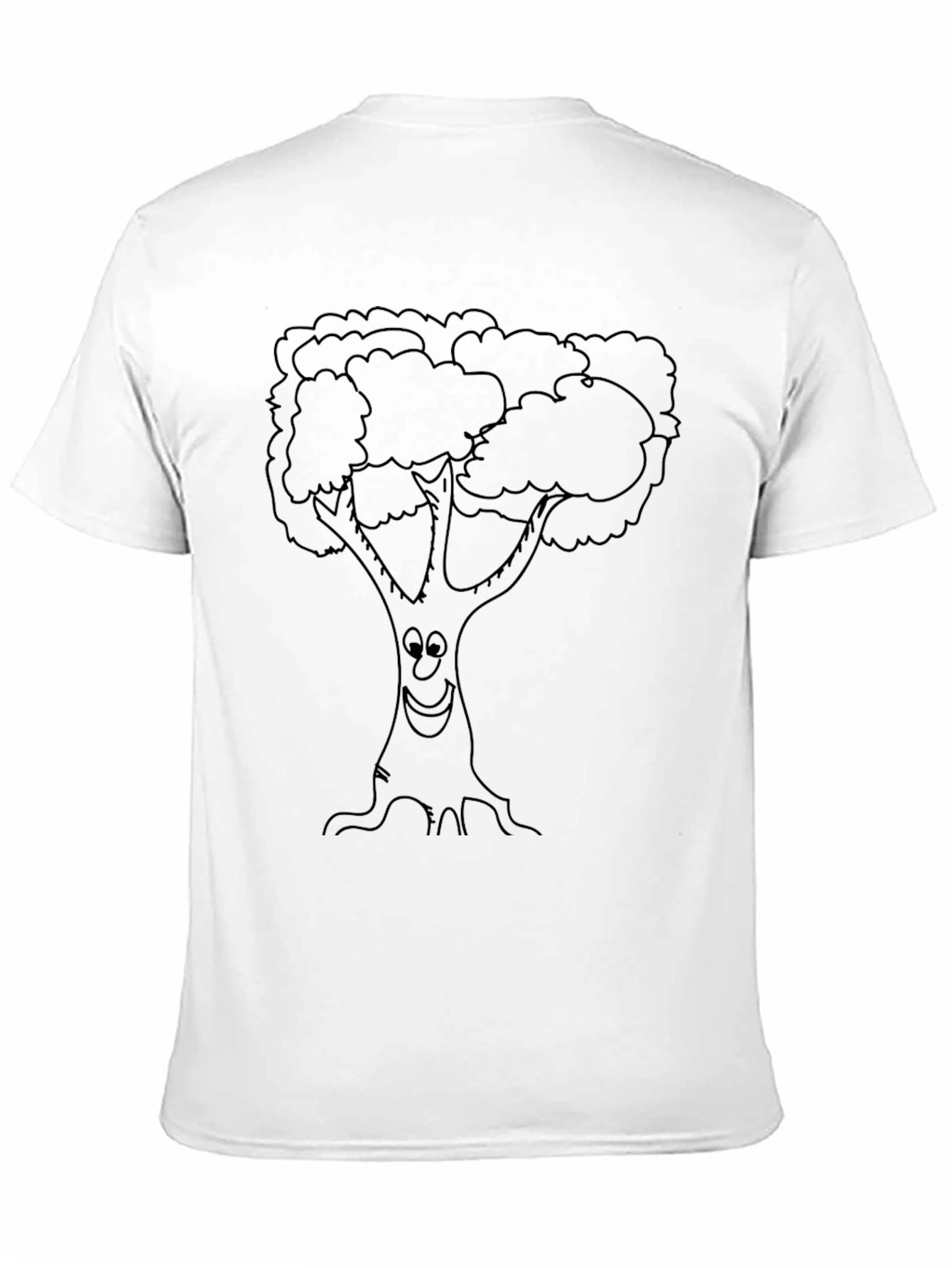 Black Cartoon Tree Graphic T-Shirt - Fun Nature Tee view 11