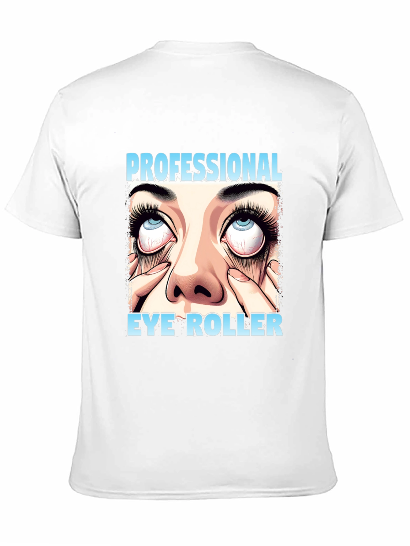 Black Professional Eye Roller Graphic T-Shirt view 11