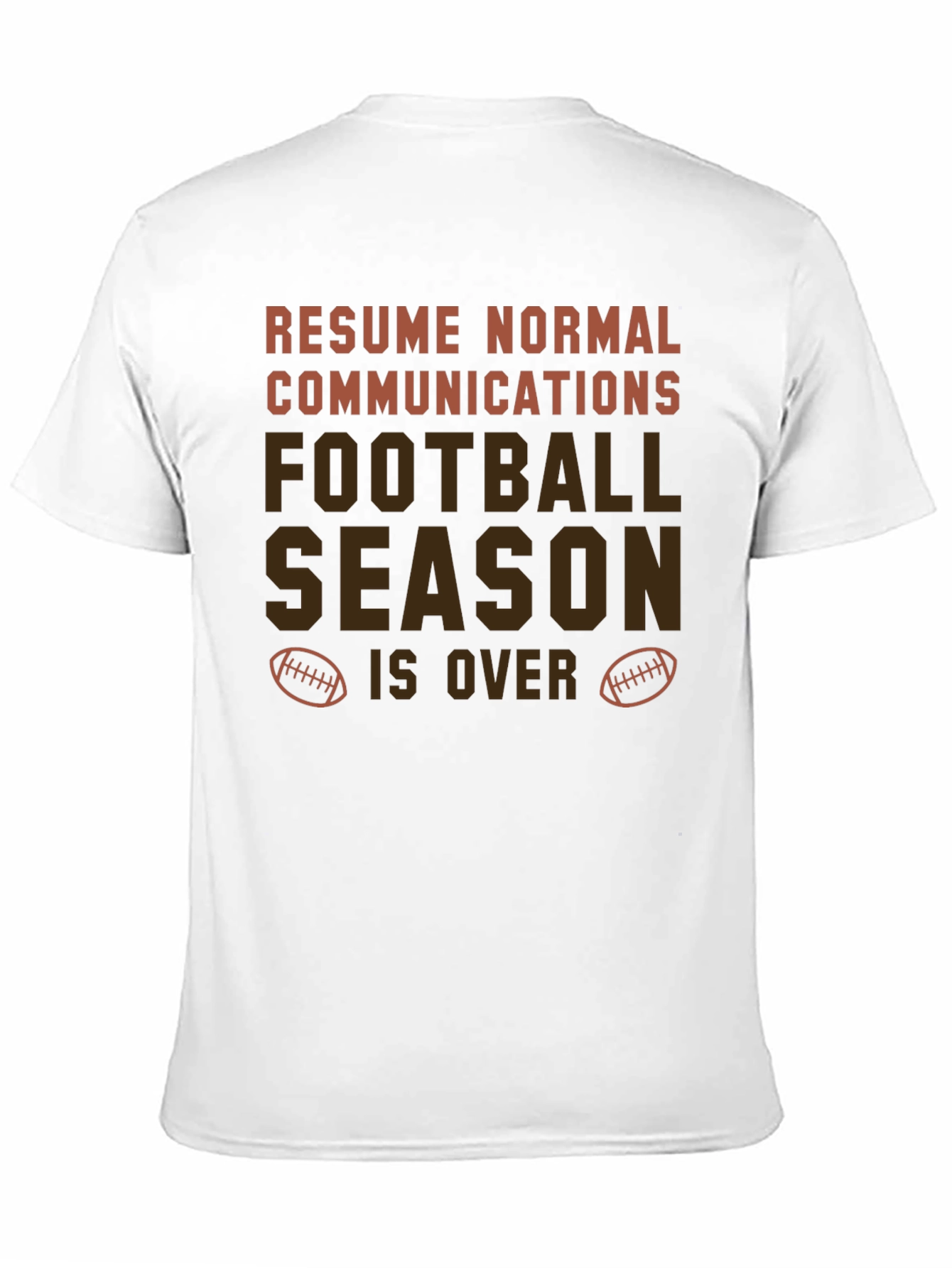 Black Resume Normal Communications Football Season T-Shirt view 11