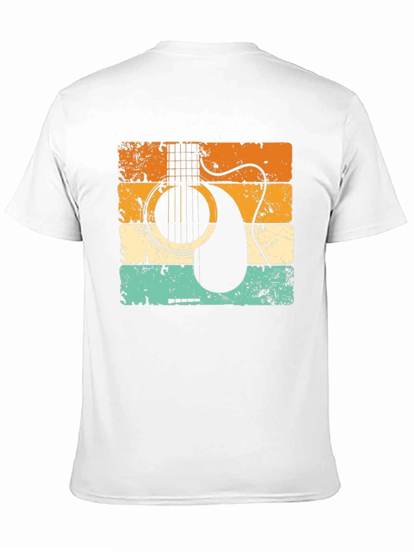 Black Retro Guitar Graphic T-Shirt view 11