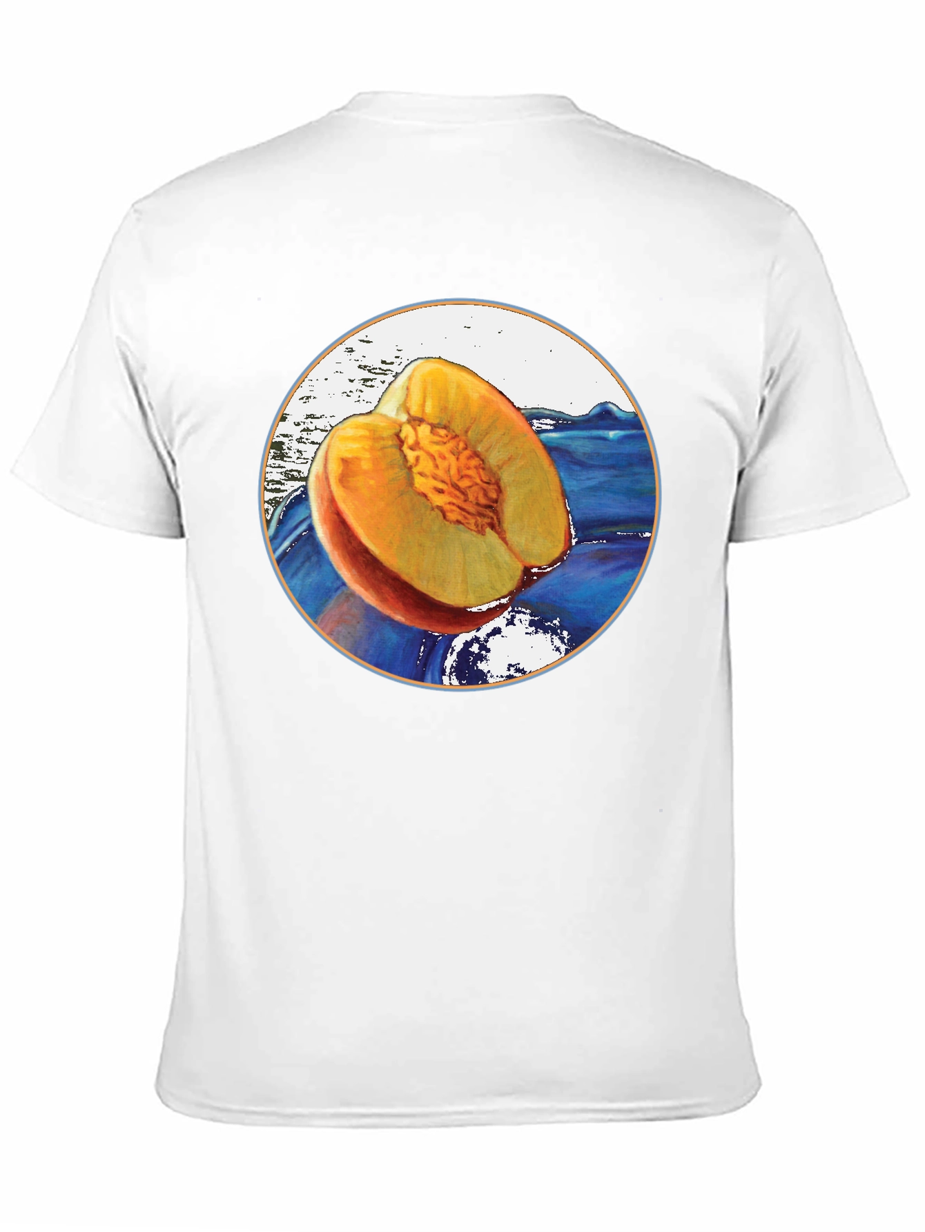 Black Peach Fruit Graphic T-Shirt - Unique Design view 11