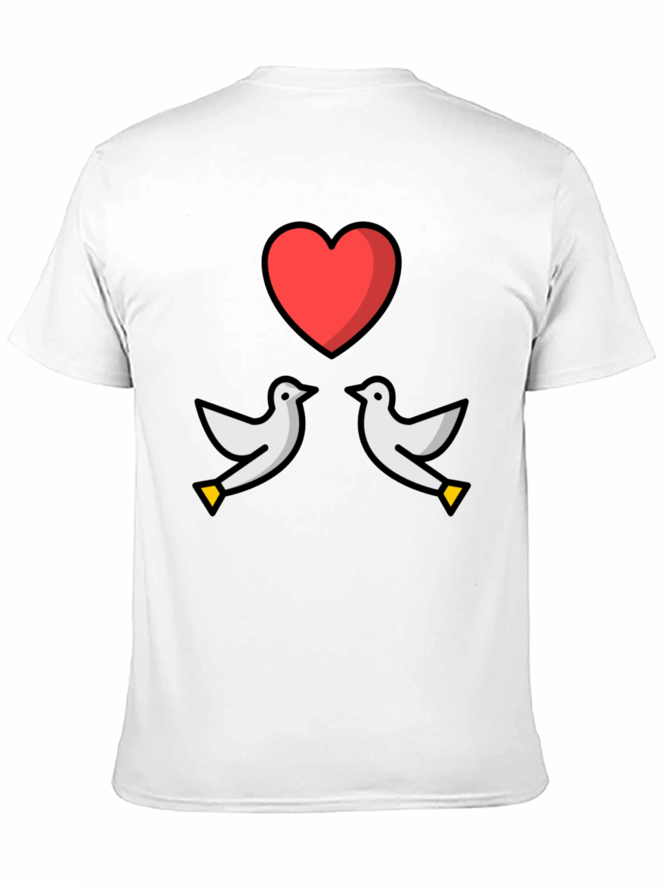 Black Dove Heart Graphic Tee - Love & Peace T-Shirt view 11
