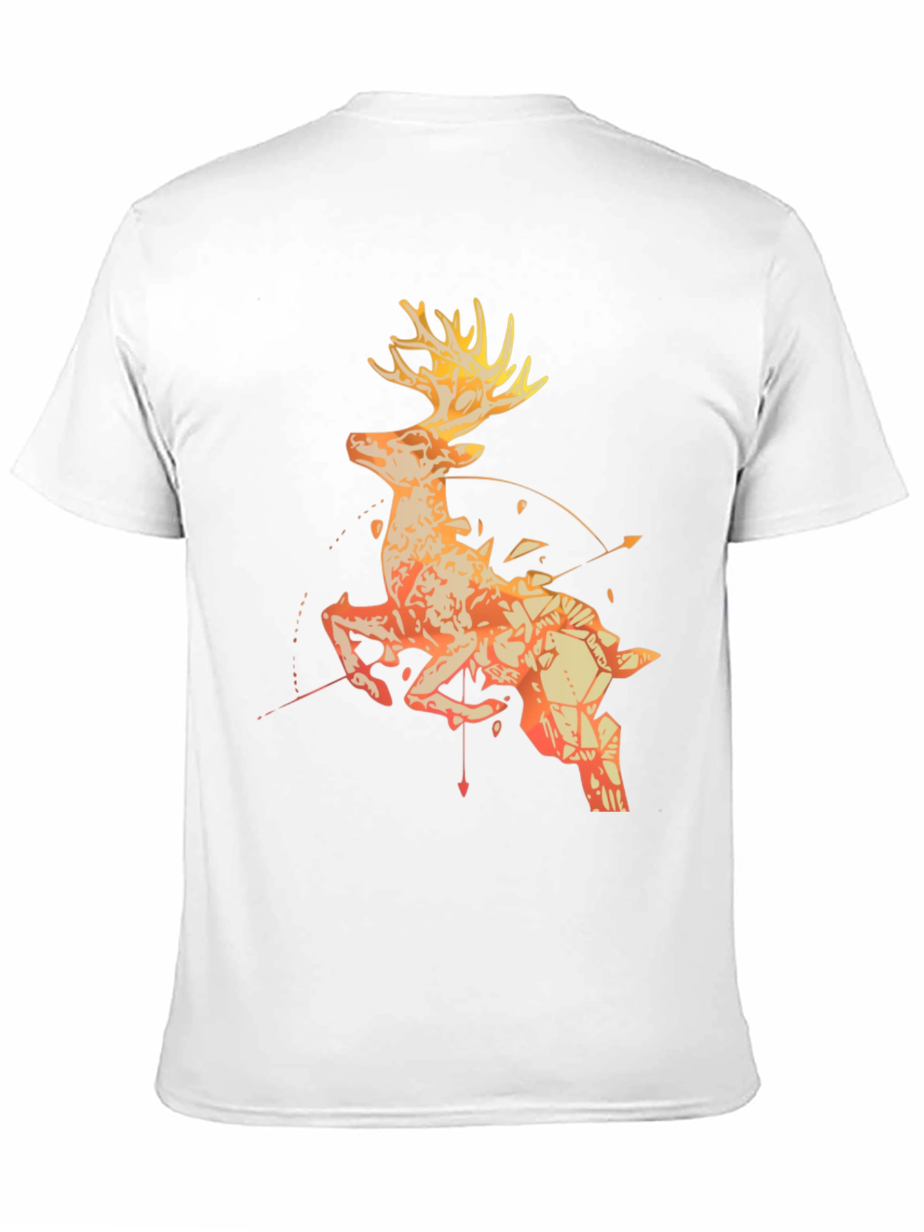 Black Geometric Deer Graphic Tee - Black view 11