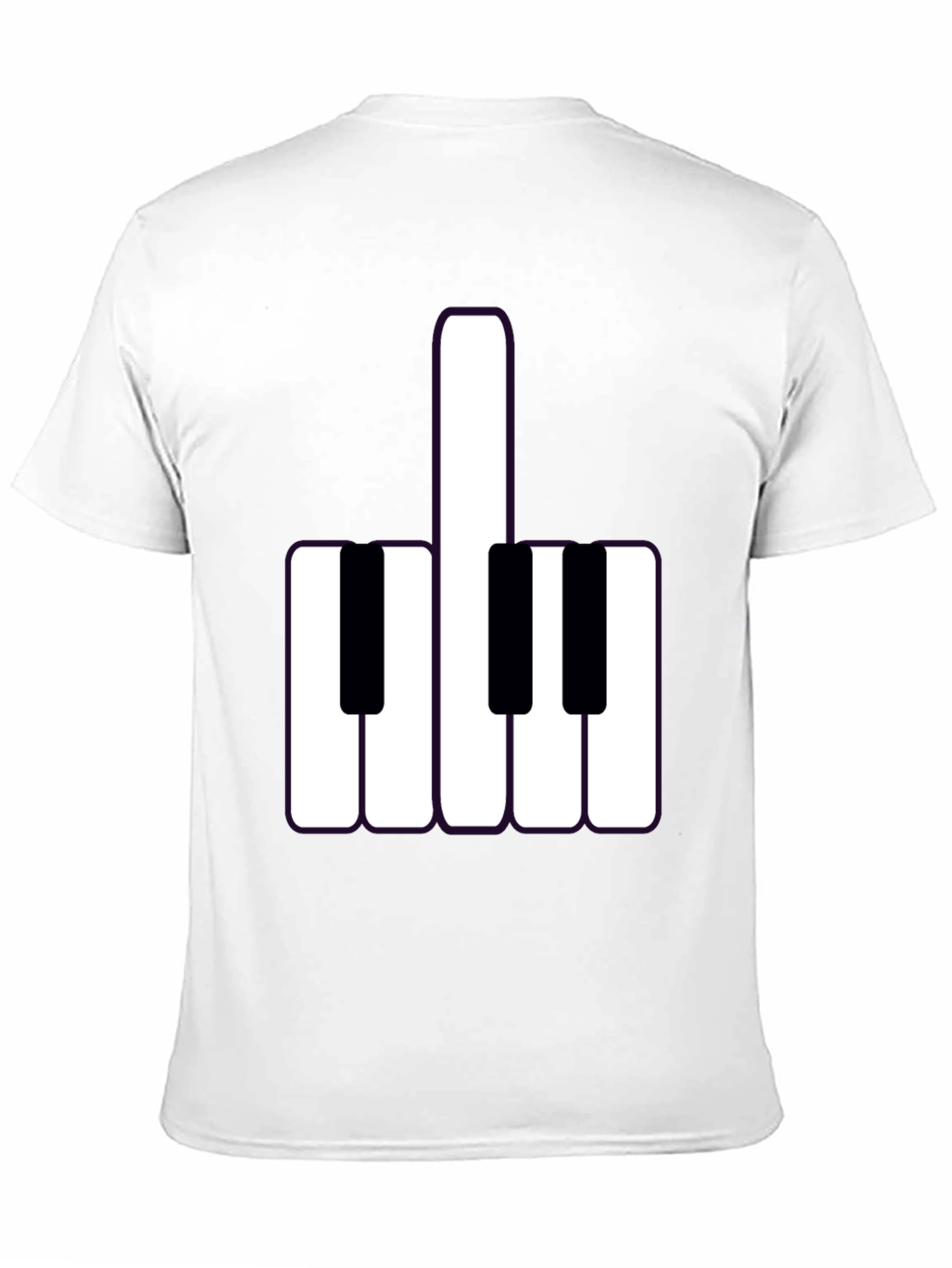 Black Musical Middle Finger Graphic Tee - Black view 11