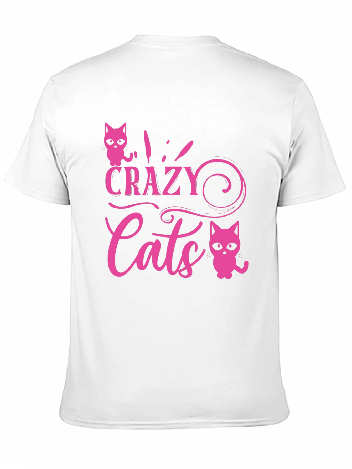 Black Crazy Cats Graphic Tee - Pink view 11