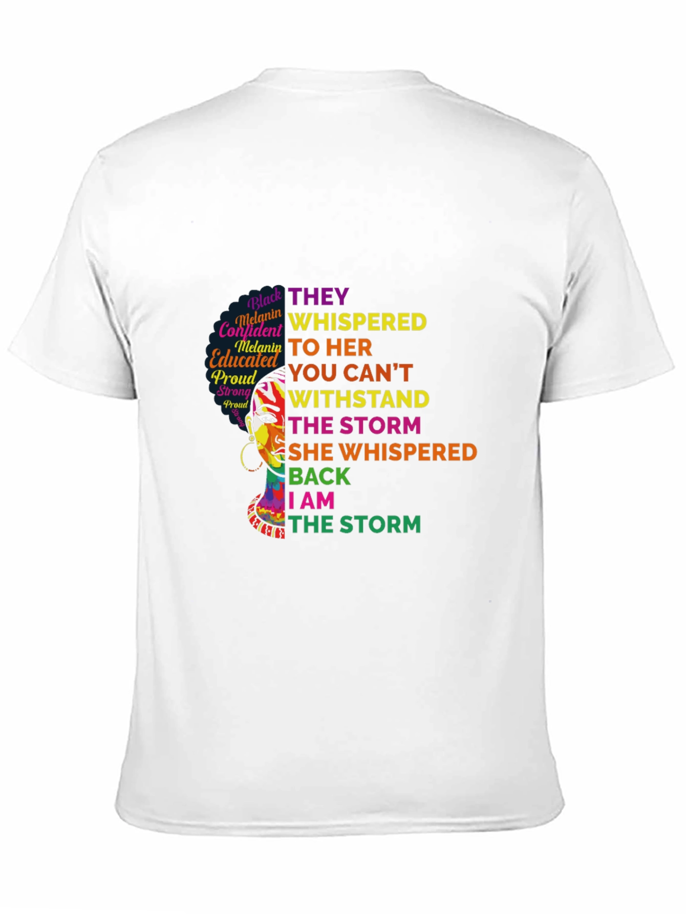 Black Empowered Melanin Woman Graphic T-Shirt view 11