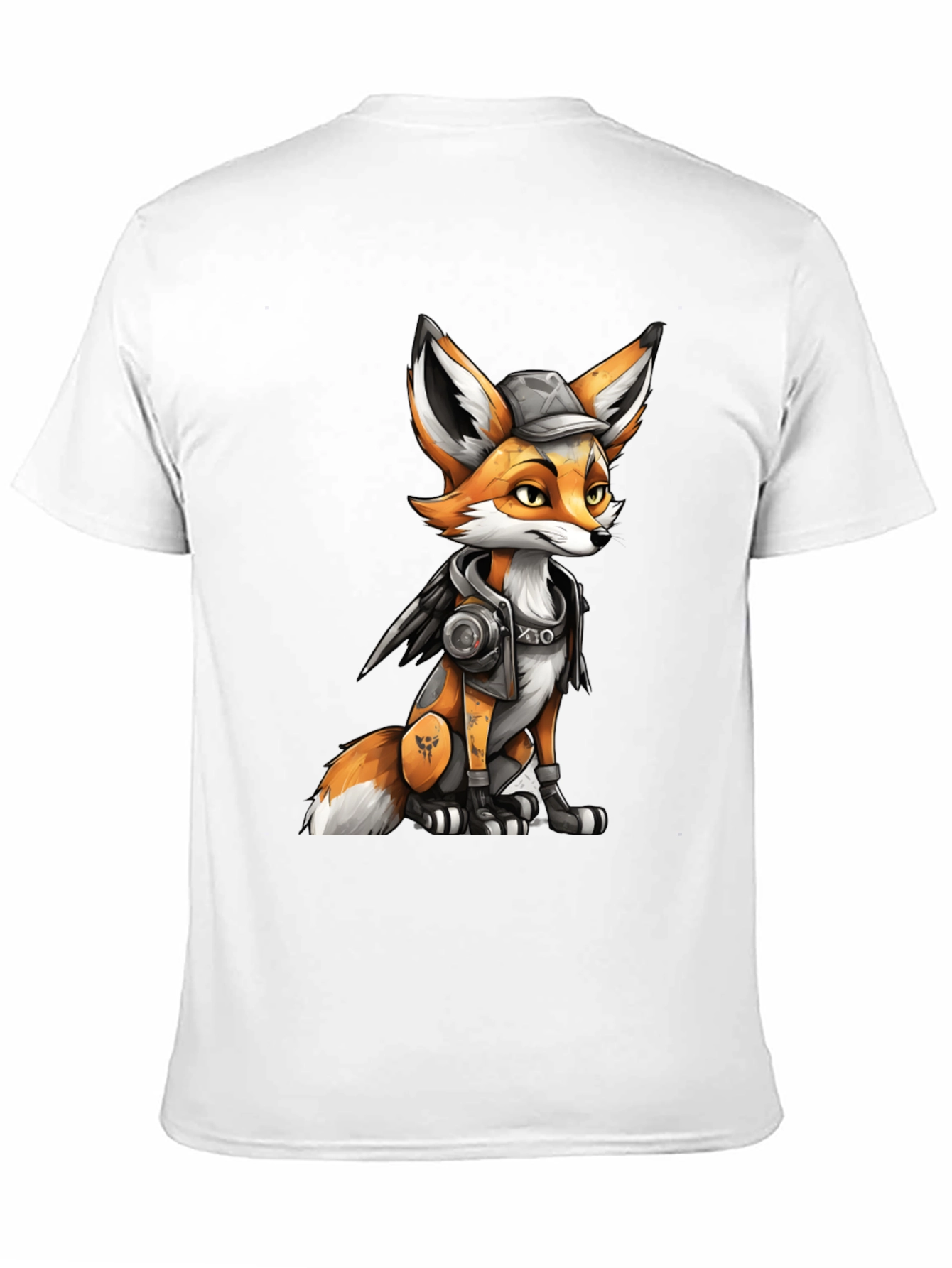 Black Fox Character Graphic Black T-Shirt view 11