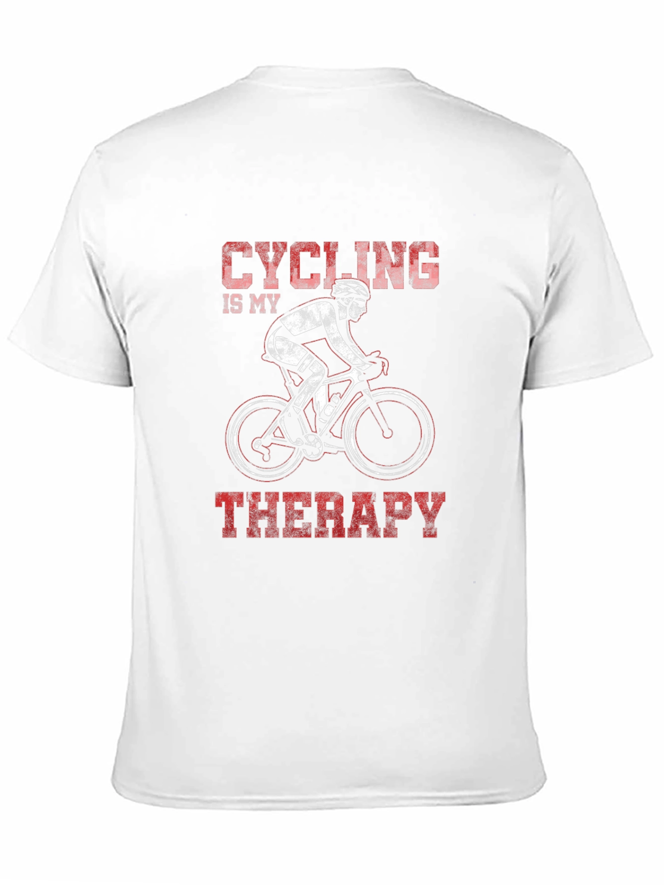 Black Cycling is My Therapy Graphic T-Shirt view 11