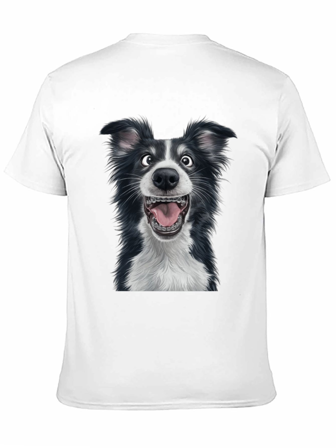 Black Funny Dog Graphic Tee - Black Cotton Blend T-Shirt view 11
