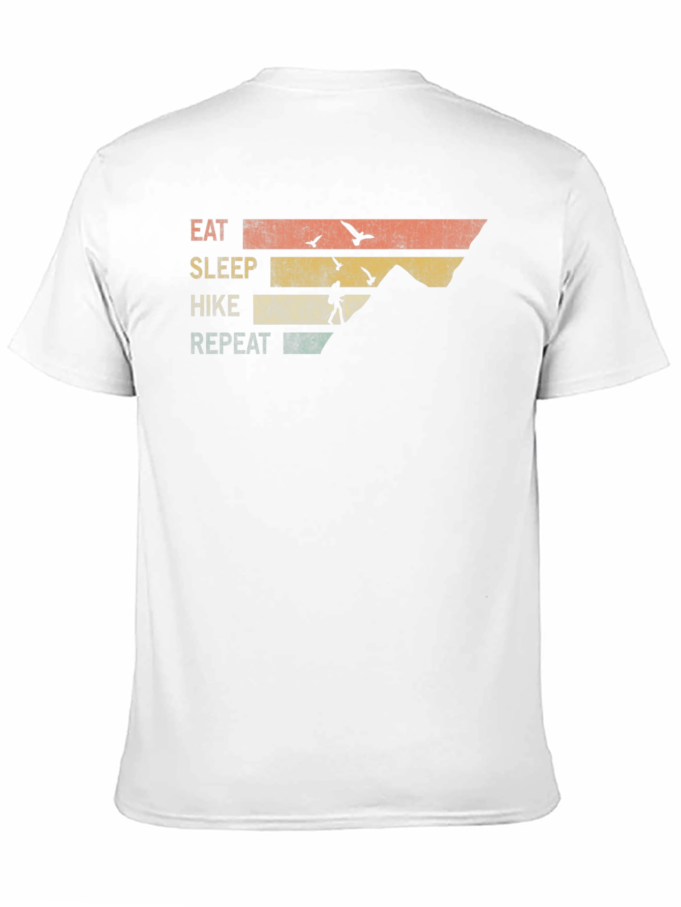 Black Eat Sleep Hike Repeat T-Shirt - Mountain Adventure Tee view 11