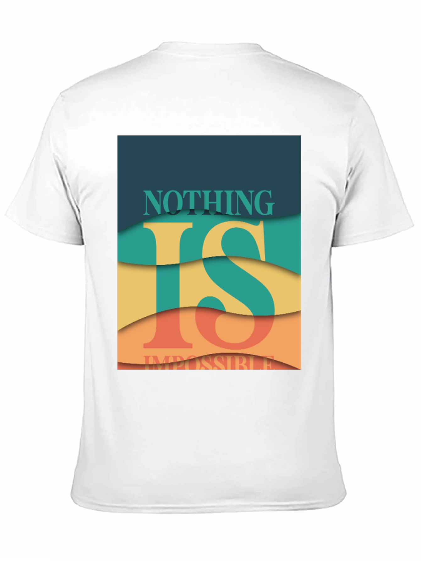 Black Nothing is Impossible Graphic T-Shirt view 11