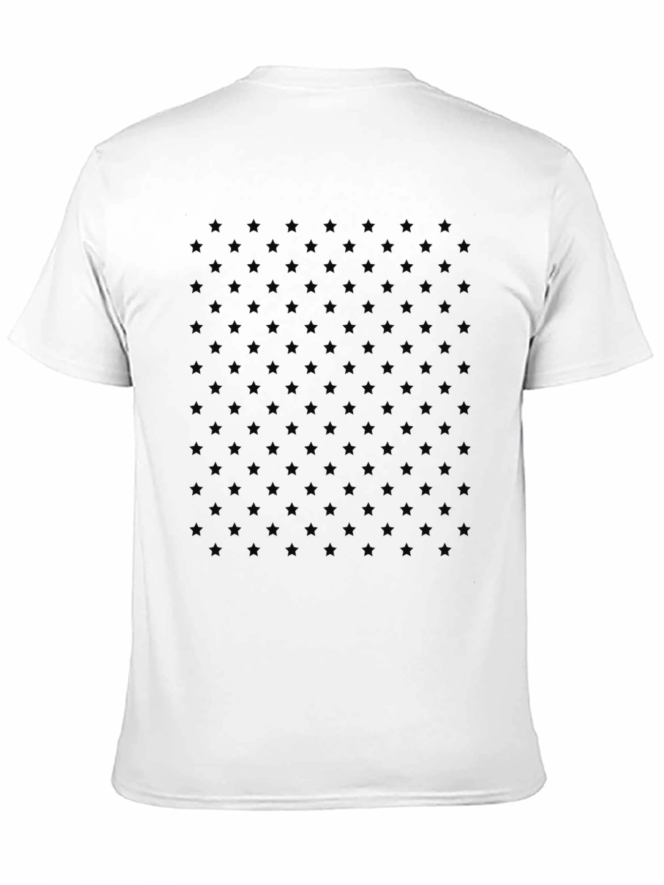 Black Stealth Star Pattern Black T-Shirt view 11