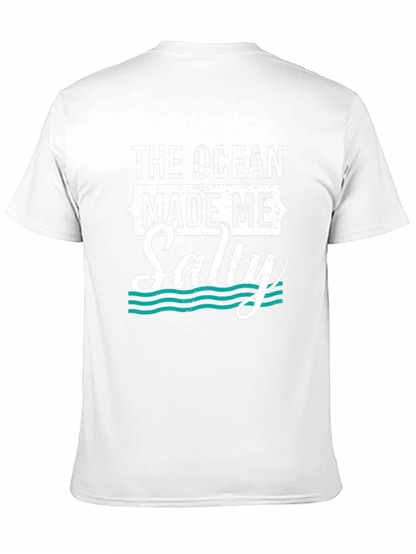 Black The Ocean Made Me Salty Graphic Tee view 11