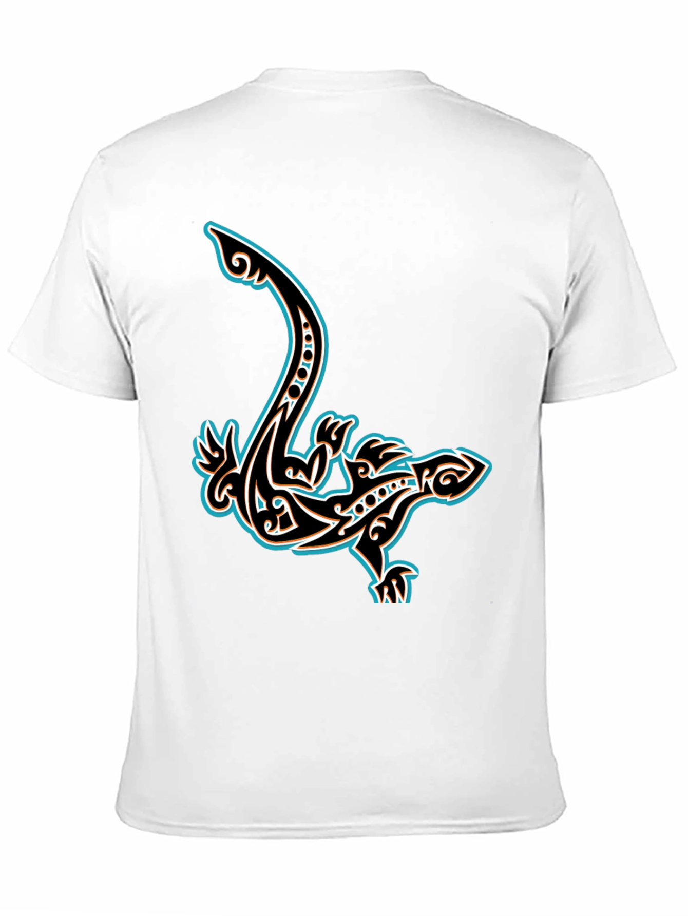 Black Tribal Lizard Graphic T-Shirt - Cool Unique Design view 11