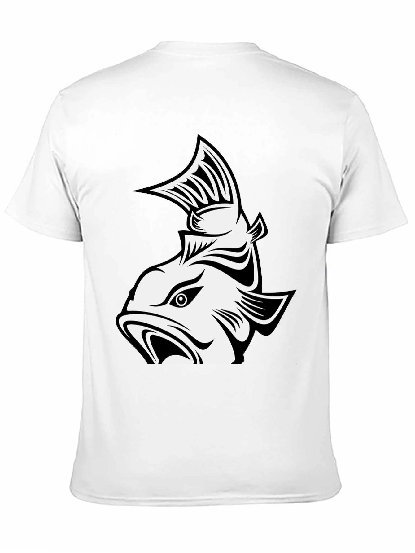 Black Fish Graphic T-Shirt - Men's Black Tee view 11