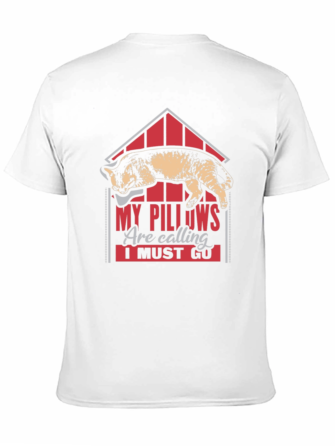 Black My Pillows Are Calling Funny Cat Lover T-Shirt view 11