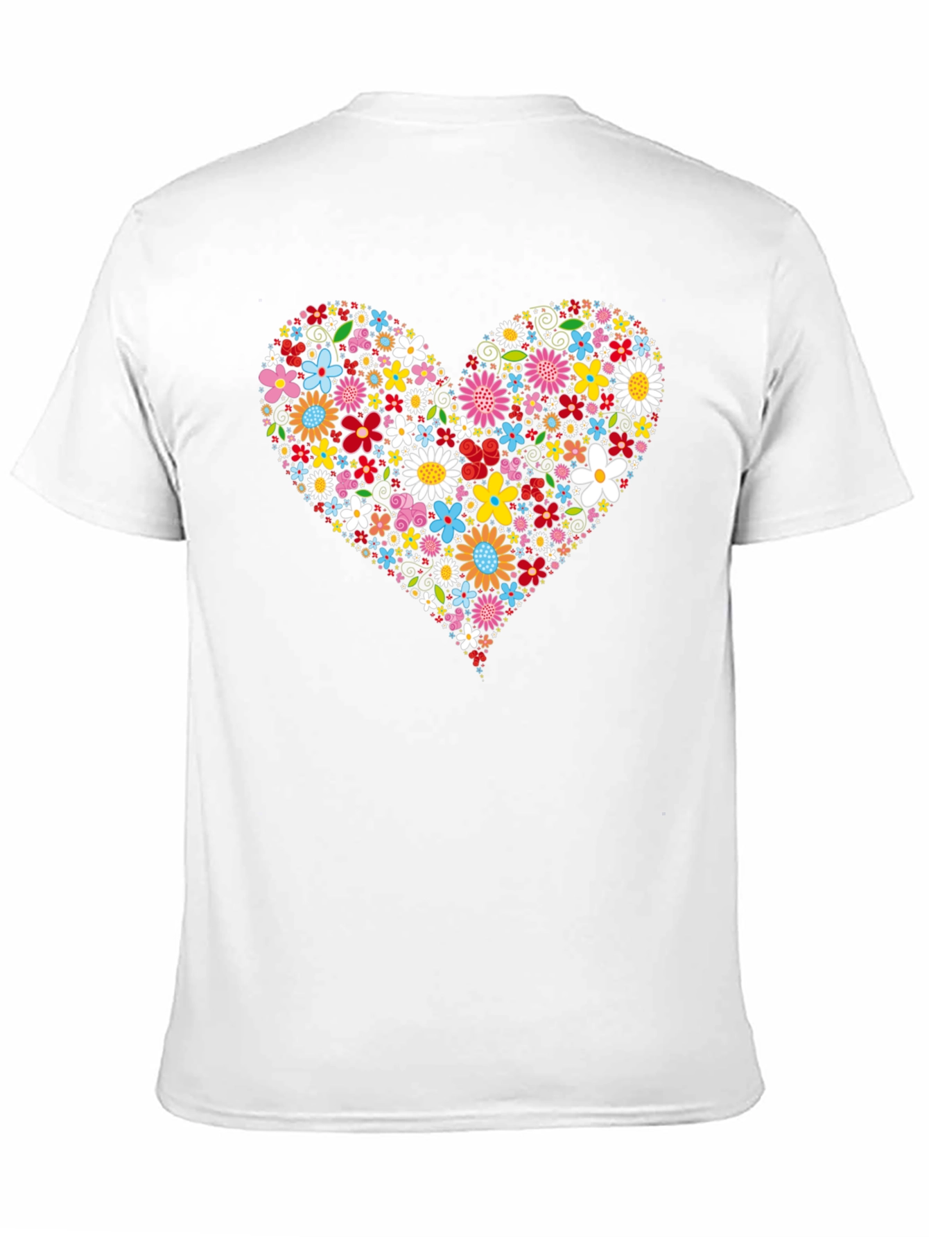 Black Floral Heart Graphic Tee - Trendy Black T-Shirt view 11