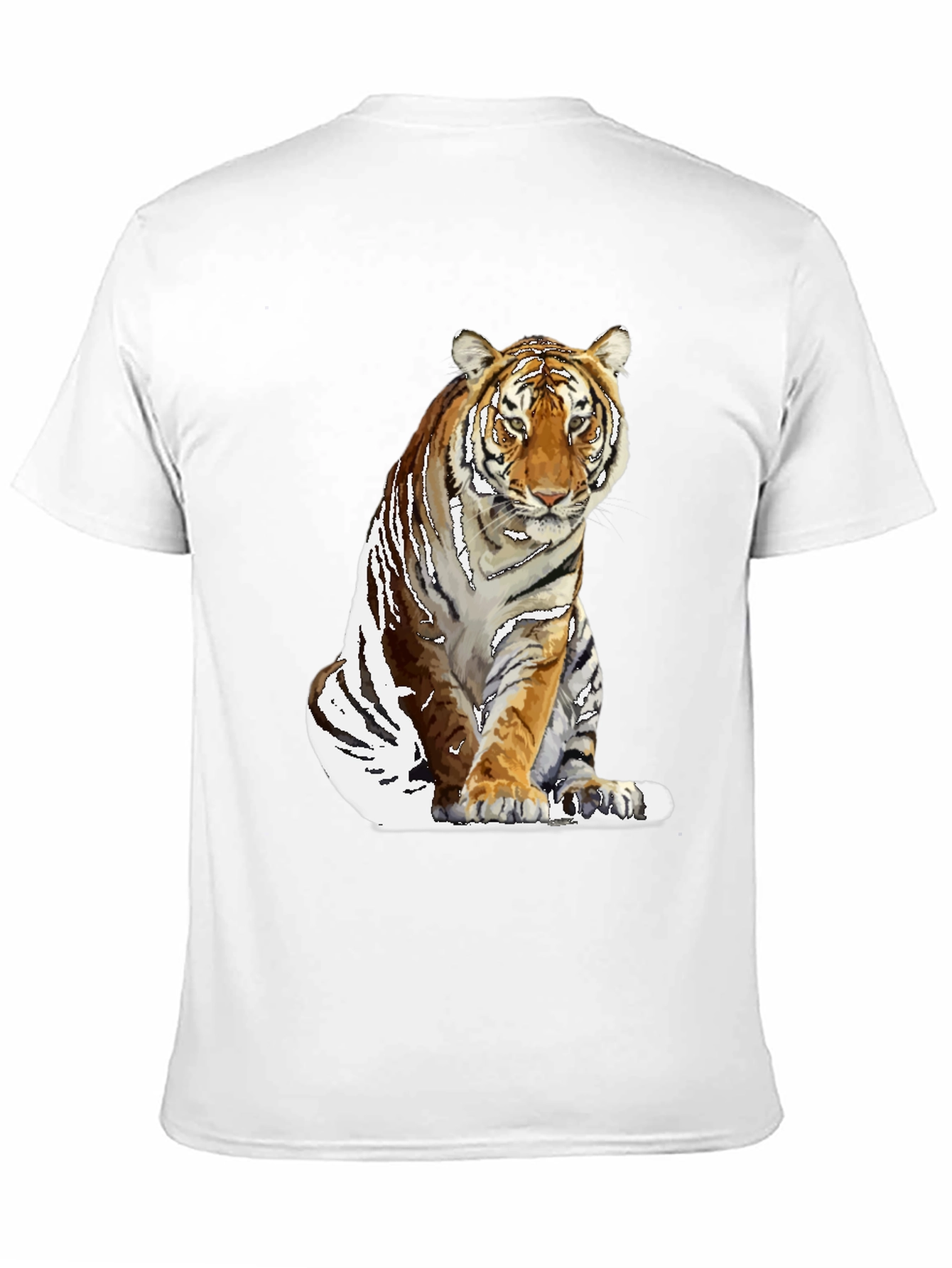 Black Cool Tiger Graphic Black T-Shirt for Men view 11