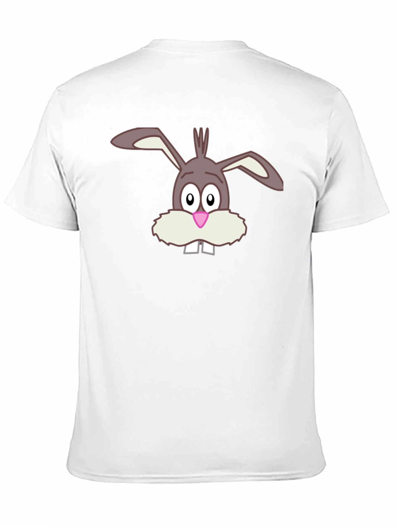 Black Funny Cartoon Bunny Graphic Black T-Shirt view 11