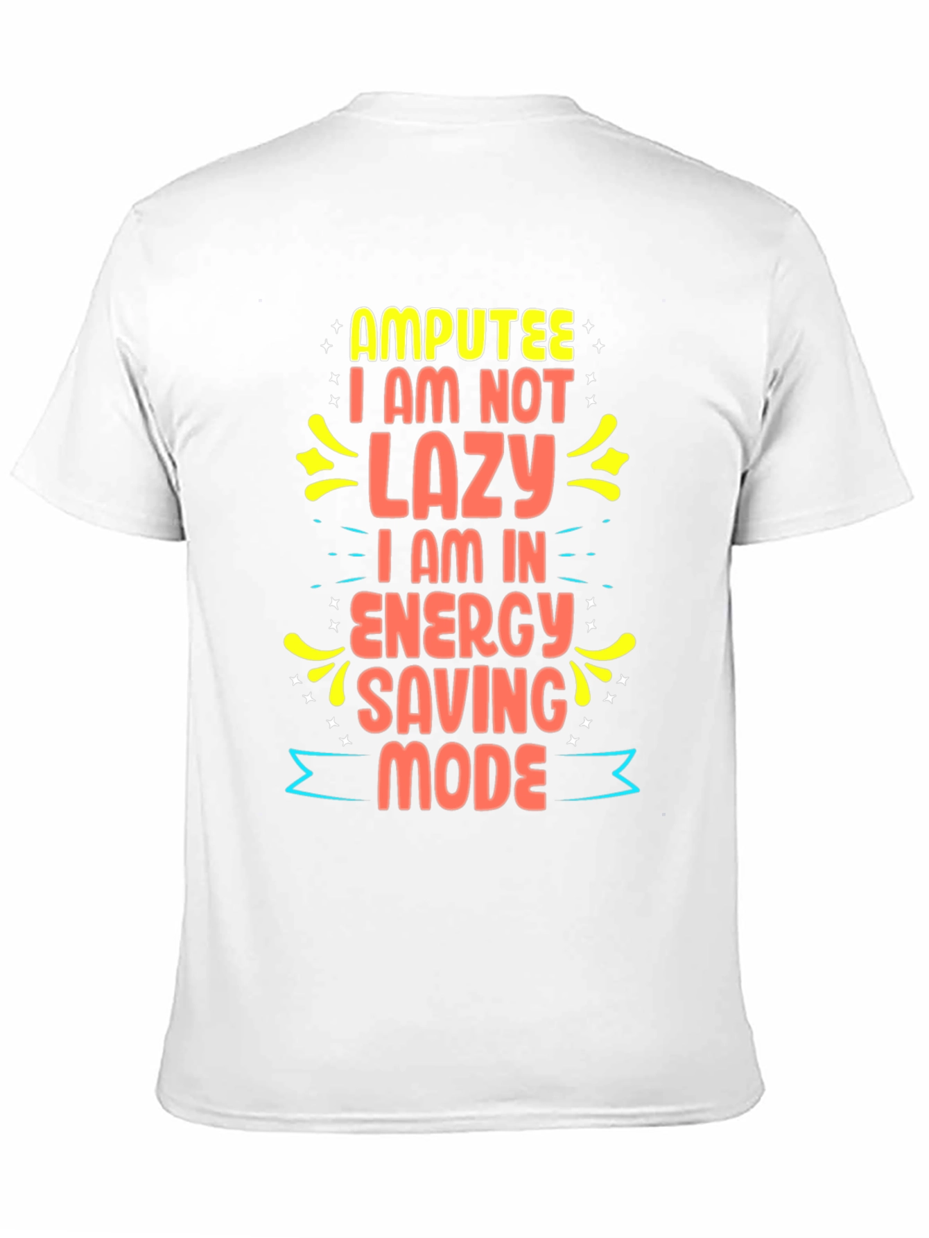 Black Amputee Energy Saving Mode Graphic Tee view 11