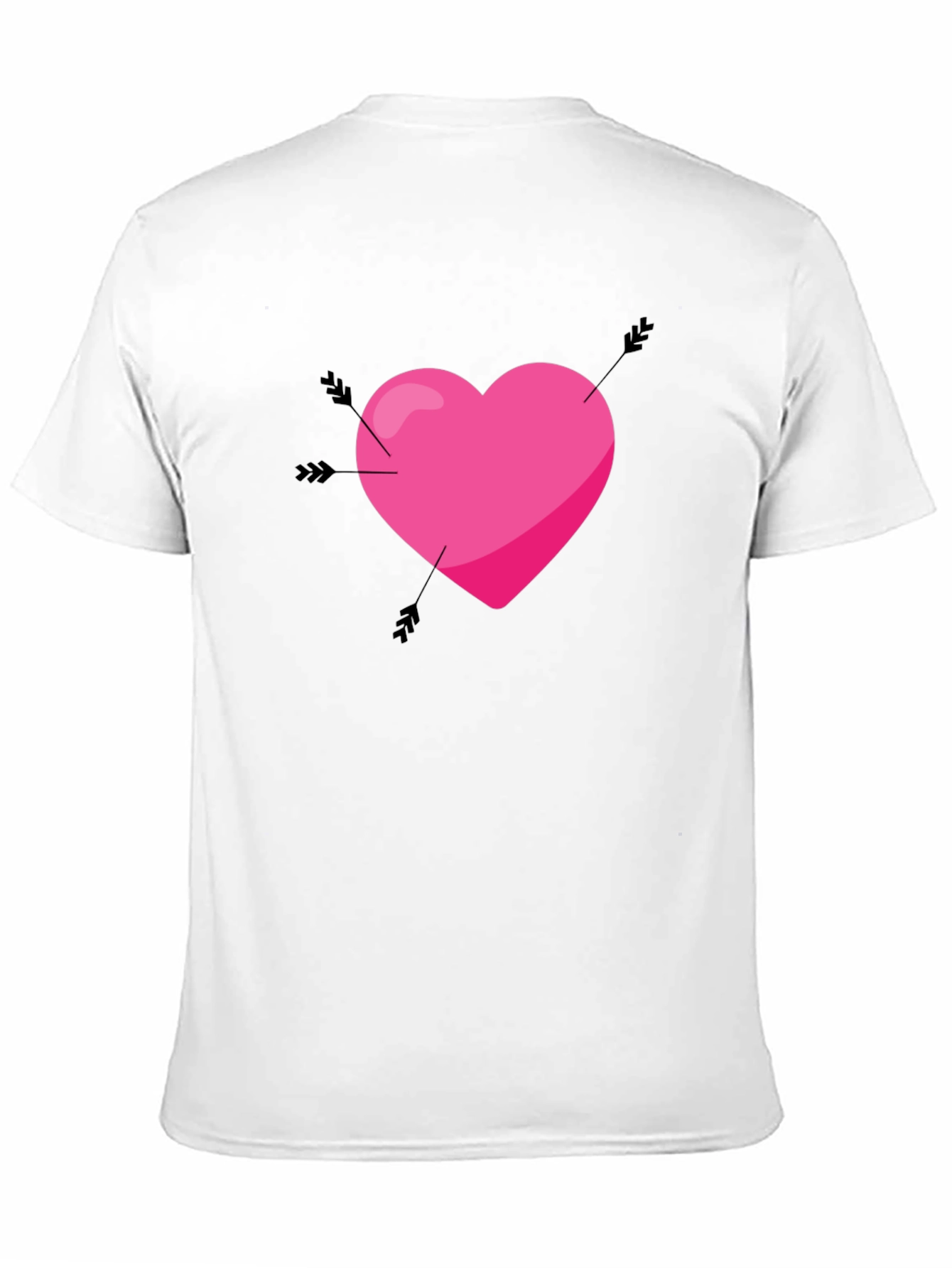 Black Heart Arrow Graphic Tee - Men's Black T-Shirt view 11